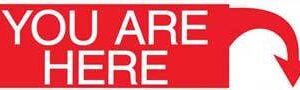 You Are Here bumper sticker