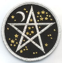 Starry Pentagram iron-on patch 3″
