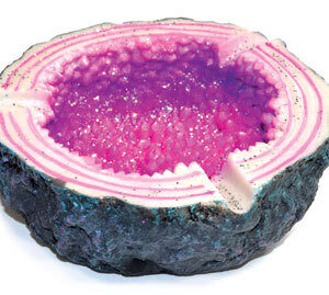 4 1/4″ Purple crystal ashtray