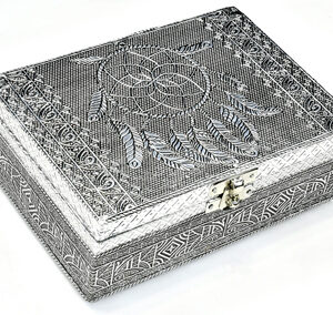 5″ x  7″ Dream Catcher metal over wood box