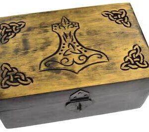 5″ x 8″ Handcrafted box w Thor’s Hammer