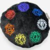 4 1/2″ Black Velvet Chakra cushion 4 1/2″ Black Velvet Chakra cushion