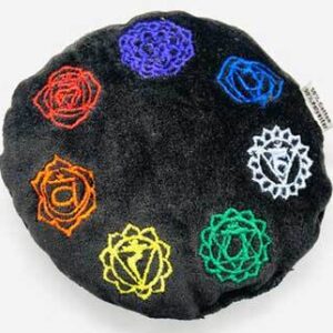 4 1/2″ Black Velvet Chakra cushion