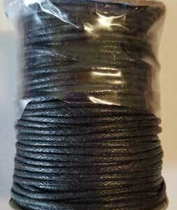 Black Cotton Cord 2mm 1 yd