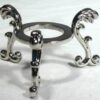 Silver Plated Flower gazing ball stand Silver Plated Flower gazing ball stand