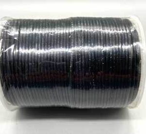Black Leather 2mm 100 yds