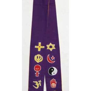 Interfaith Minister’s Stole purple/ gold