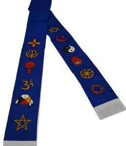 Interfaith Minister’s Stole blue/ white