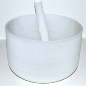10″ Off White Crystal Singing Bowl