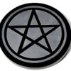 4″ Obsidian, Black Pentagram altar tile 4″ Obsidian, Black Pentagram altar tile
