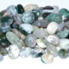 1 lb Agate, Moss tumbled chips 7-9mm 1 lb Agate, Moss tumbled chips 7-9mm