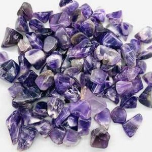 1 lb  Chevron Amethyst tumbled chips 8-12mm