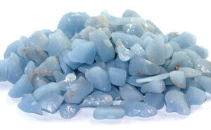 1 lb Angelite tumbled chips 5-7mm