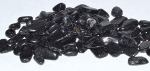 1 lb Tourmaline, Black tumbled chips 6-8mm