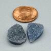 3/4″ Amethyst Tear druse cabochon pair 3/4″ Amethyst Tear druse cabochon pair
