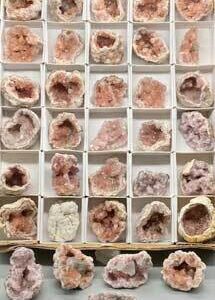 Flat of Pink Amethyst Geode (24 to 54 per box)