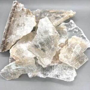 10-13# Flat of Selenite polished slices 5-8″