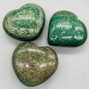 3″ Aventurine, Green with Mica heart