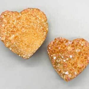2-3″ Champagne druse heart