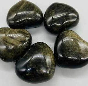 2″ Obsidian, Golden heart