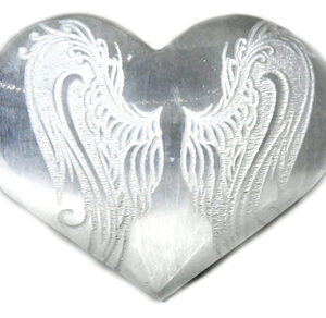 3″ Selenite heart , Angel Wings