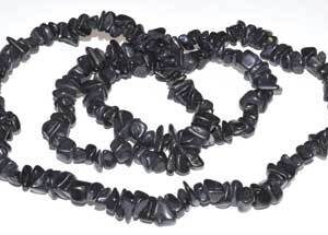 32″ Black Stone chip necklace