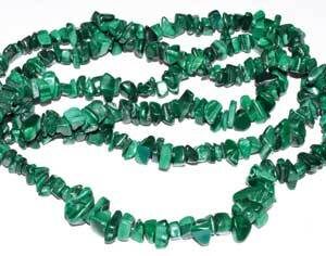 32″ Malachite chip necklace