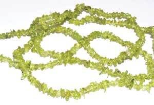 32″ Peridot chip necklace