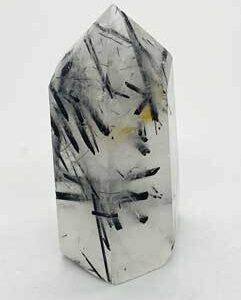 2+” Quartz w Black Tourmaline obelisk