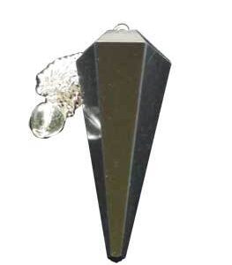 6-sided Black Agate pendulum