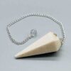 6-sided Peach Moonstone pendulum 6-sided Peach Moonstone pendulum