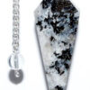 6-sided Rainbow Moonstone pendulum 6-sided Rainbow Moonstone pendulum