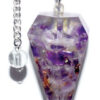 6-sided Amethyst Orgone pendulum