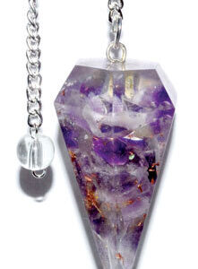 6-sided Amethyst Orgone pendulum