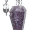 6-sided Lepidolite pendulum 6-sided Lepidolite pendulum