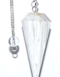6-sided Scolecite pendulum