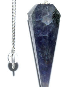6-sided Iolite pendulum
