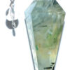 6-sided Prehnite pendulum 6-sided Prehnite pendulum