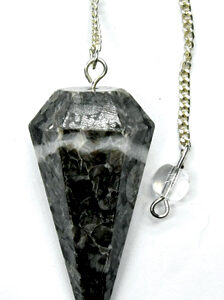 6-sided Black Coral pendulum