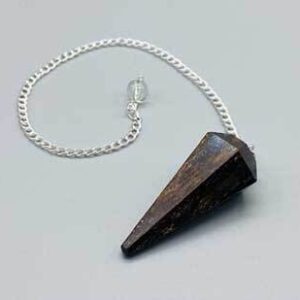 6-sided Bronzite pendulum