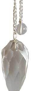 Faceted Clear Quartz pendulum