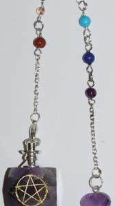 Amethyst Chakra Pentagram pendulum