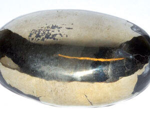 Pyrite palm stone