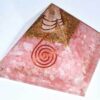 65mm Orgone Rose Quartz & Quartz Point pyramid 65mm Orgone Rose Quartz & Quartz Point pyramid