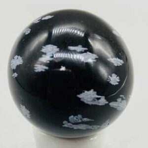 40mm Obsidian, Snow Flake sphere