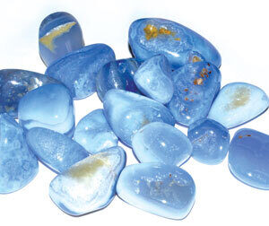 1 lb Agate, Blue Lace tumbled stones 20-25mm