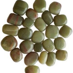 1 lb Aragonite, Green tumbled stones