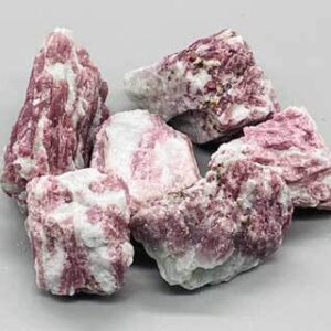 1 lb Tourmaline, Pink with Quartz untumbled stones