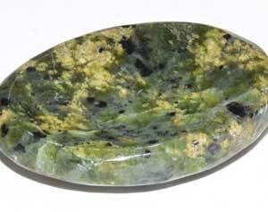 Serpentine worry stone