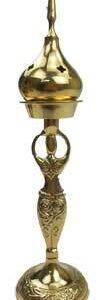 9″ Goddess brass incense burner